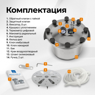 Автоклав Fansel Lite 2025, 8 л