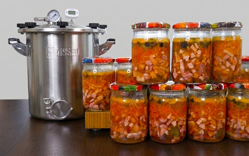 Солянка мясная в автоклаве — рецепт домашних консервов на зиму